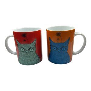 Godinger Silver Art Hoot Couture Owl Mugs Set Of 2